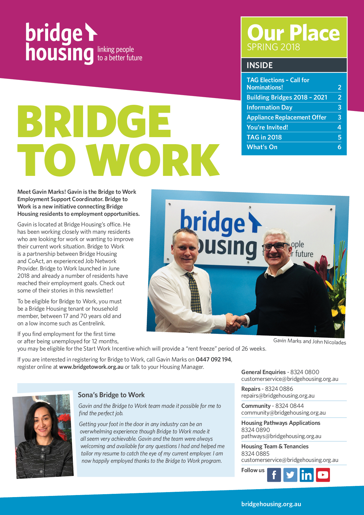 Bridge Housing Newsletter 2018 Spring