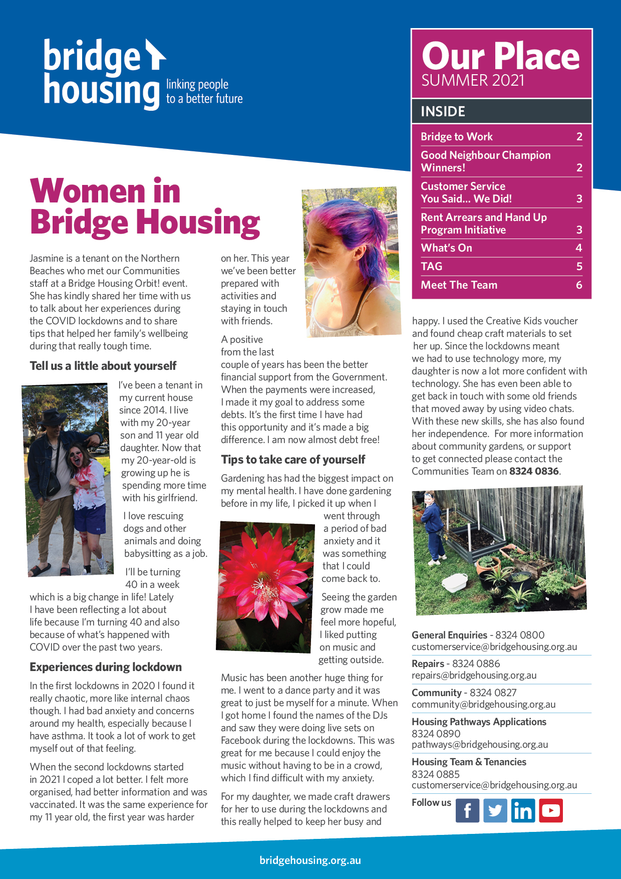 Bridge Housing Newsletter 2021 Summer Cover
