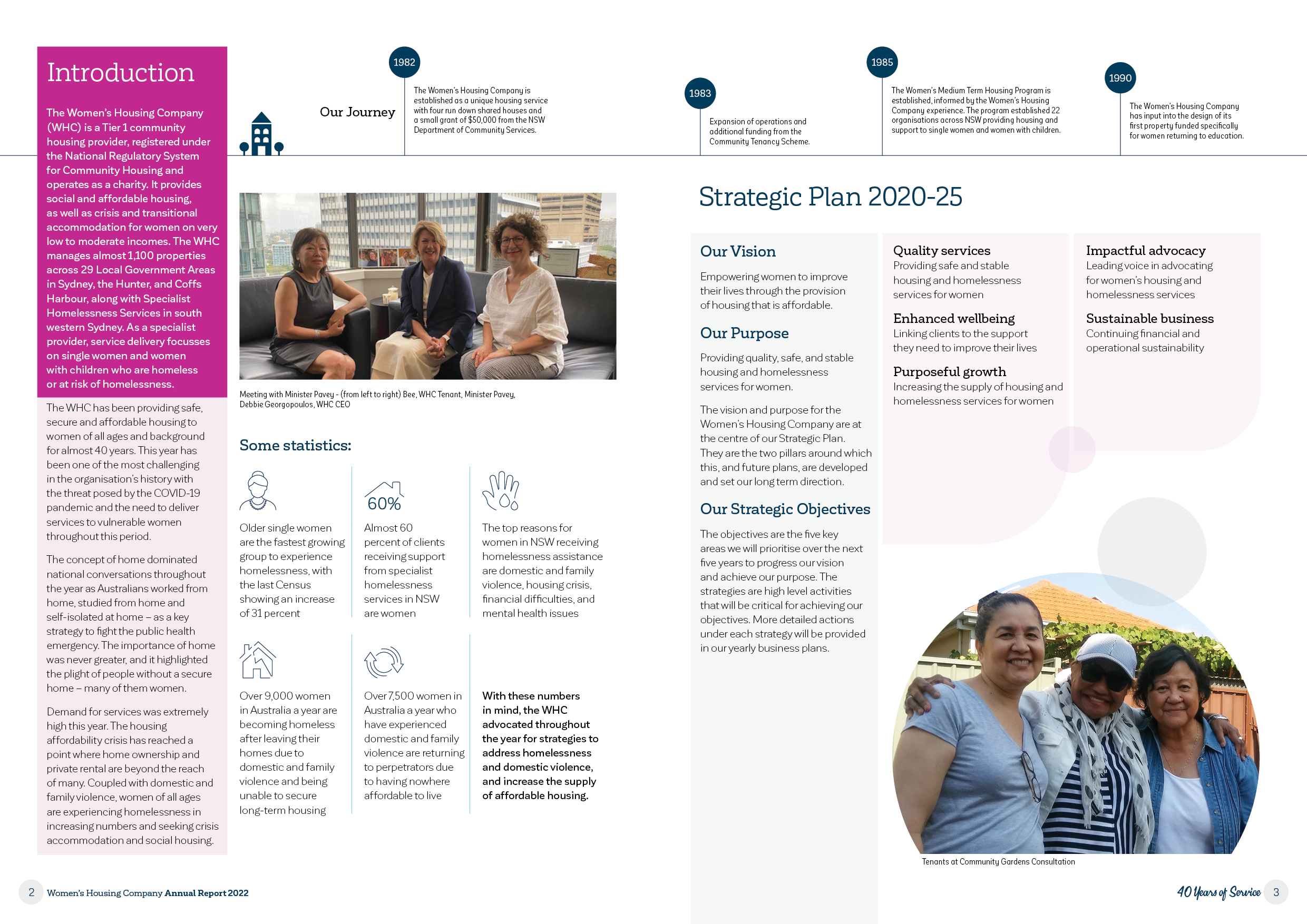 Women's Housing Company Annual Report 2022 Spread 02