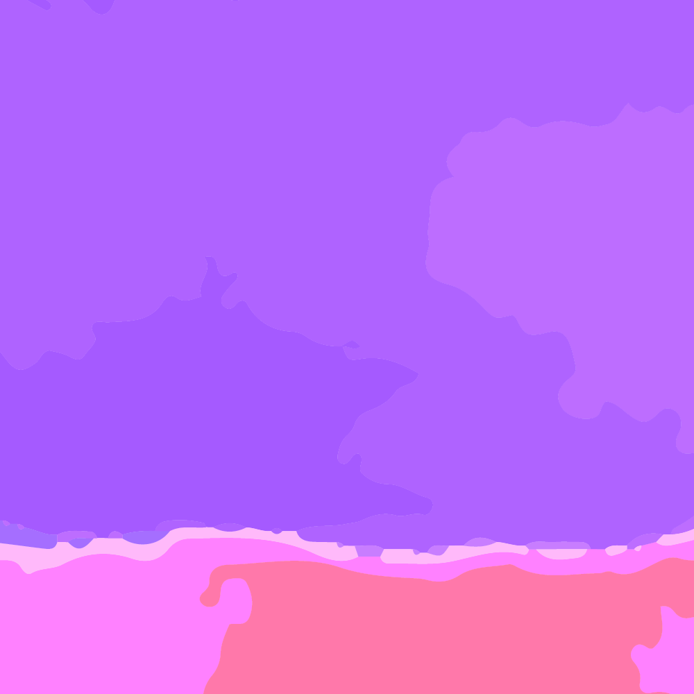 Abstract mountains and sky in pink and purple tones - triptych 3