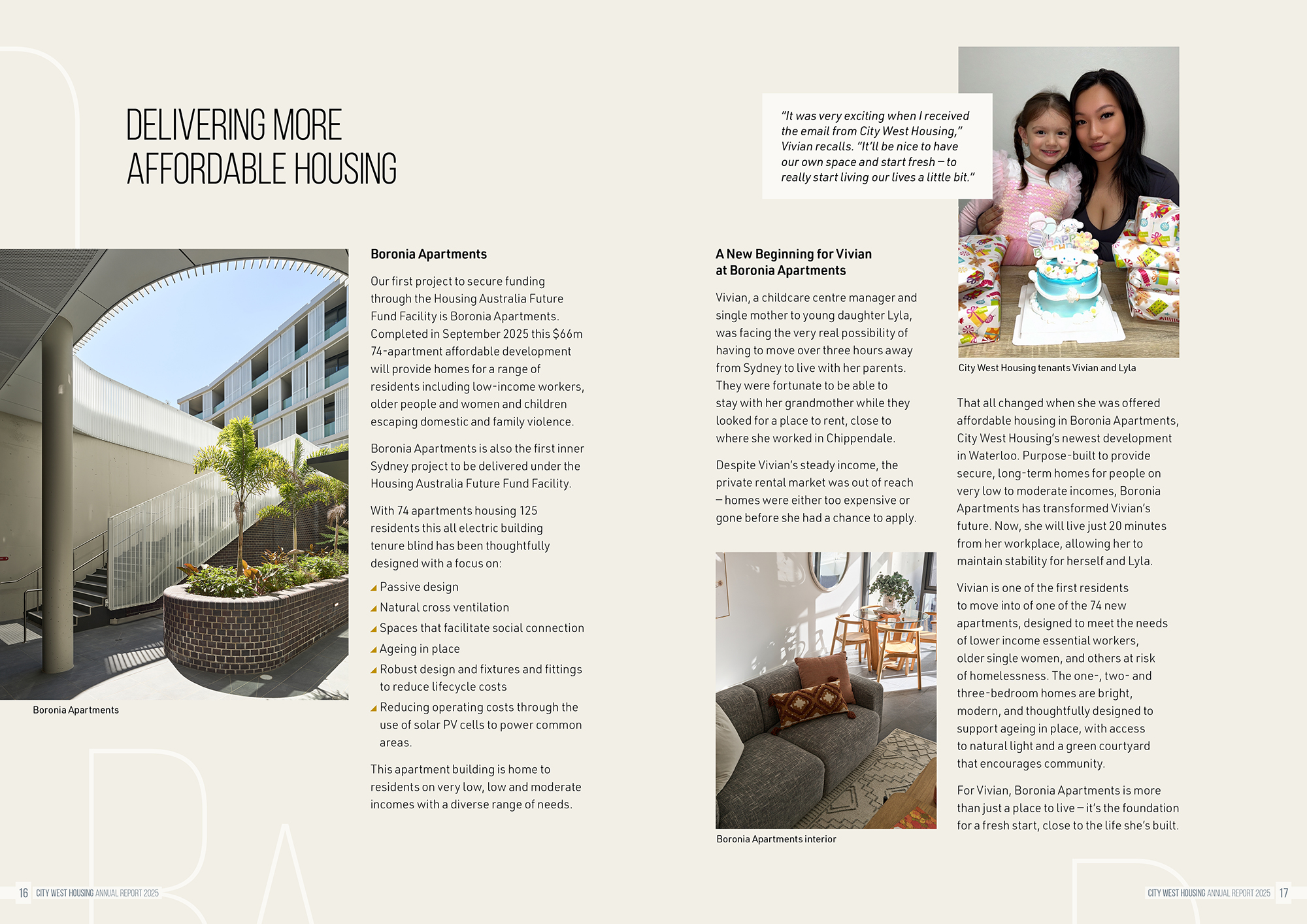 City West Housing Annual Report 2025 housing spread