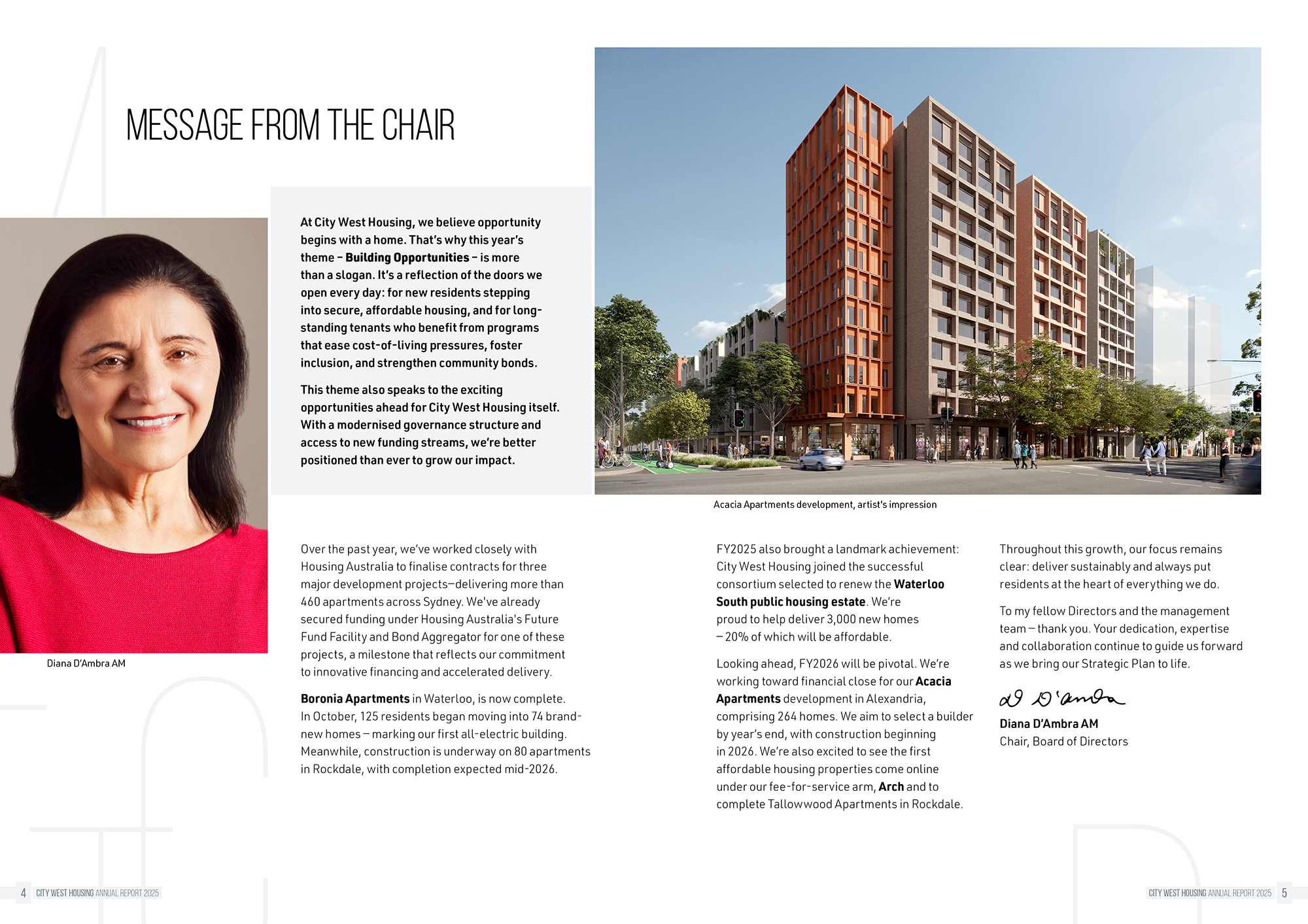 City West Housing Annual Report 2025 Spread